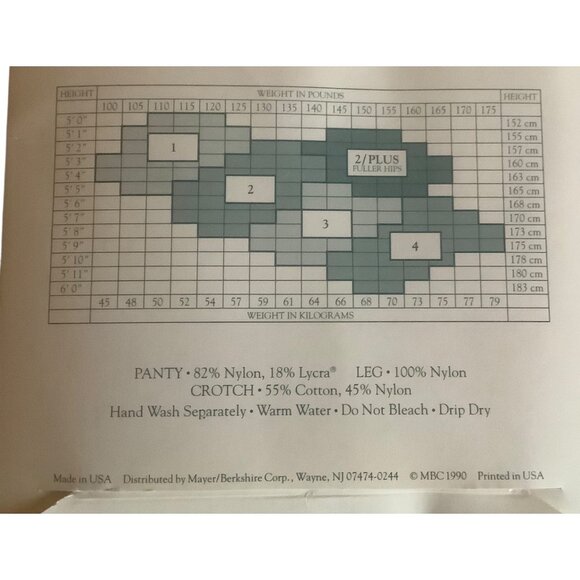 Vtg Berkshire Shimmers Ultra Sheer Leg Full Control Top Pantyhose Silver Size 2 - Picture 5 of 5